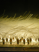 Artificial seagrass on hydraulic flume at MIT